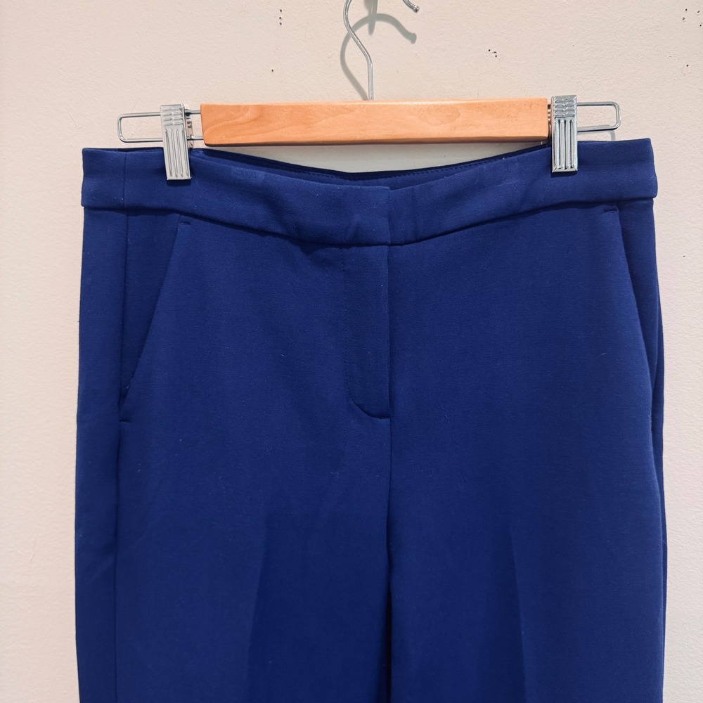 J.Crew Blue Kate Straight Leg Trouser Pants Vibrant Workwear | Size 6 - Picture 3 of 9